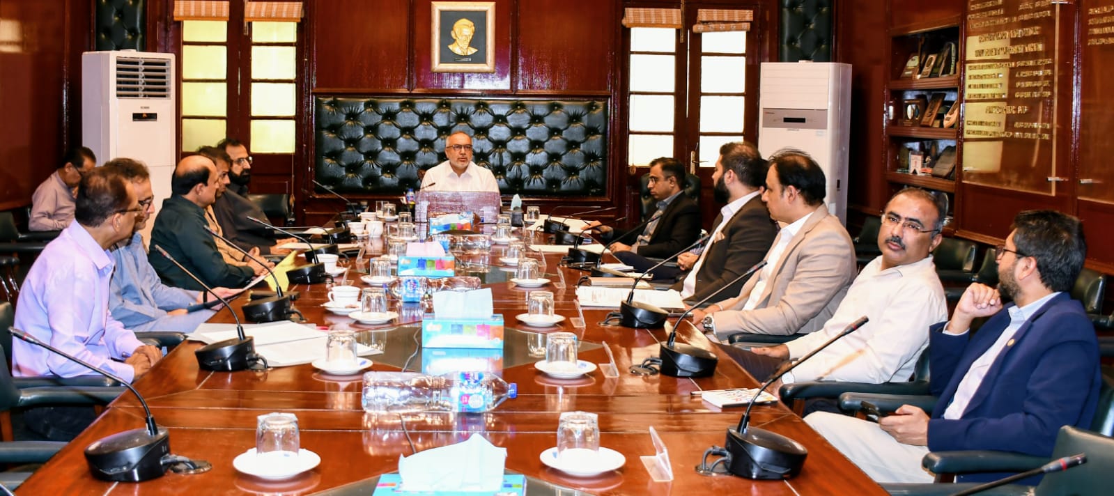 The Additional Commissioner Syed Ghulam Mehdi Shah presided the meeting regarding traffic issues, charged parking, and beggary with all the deputy commissioners of the Karachi division on 11/06/2024