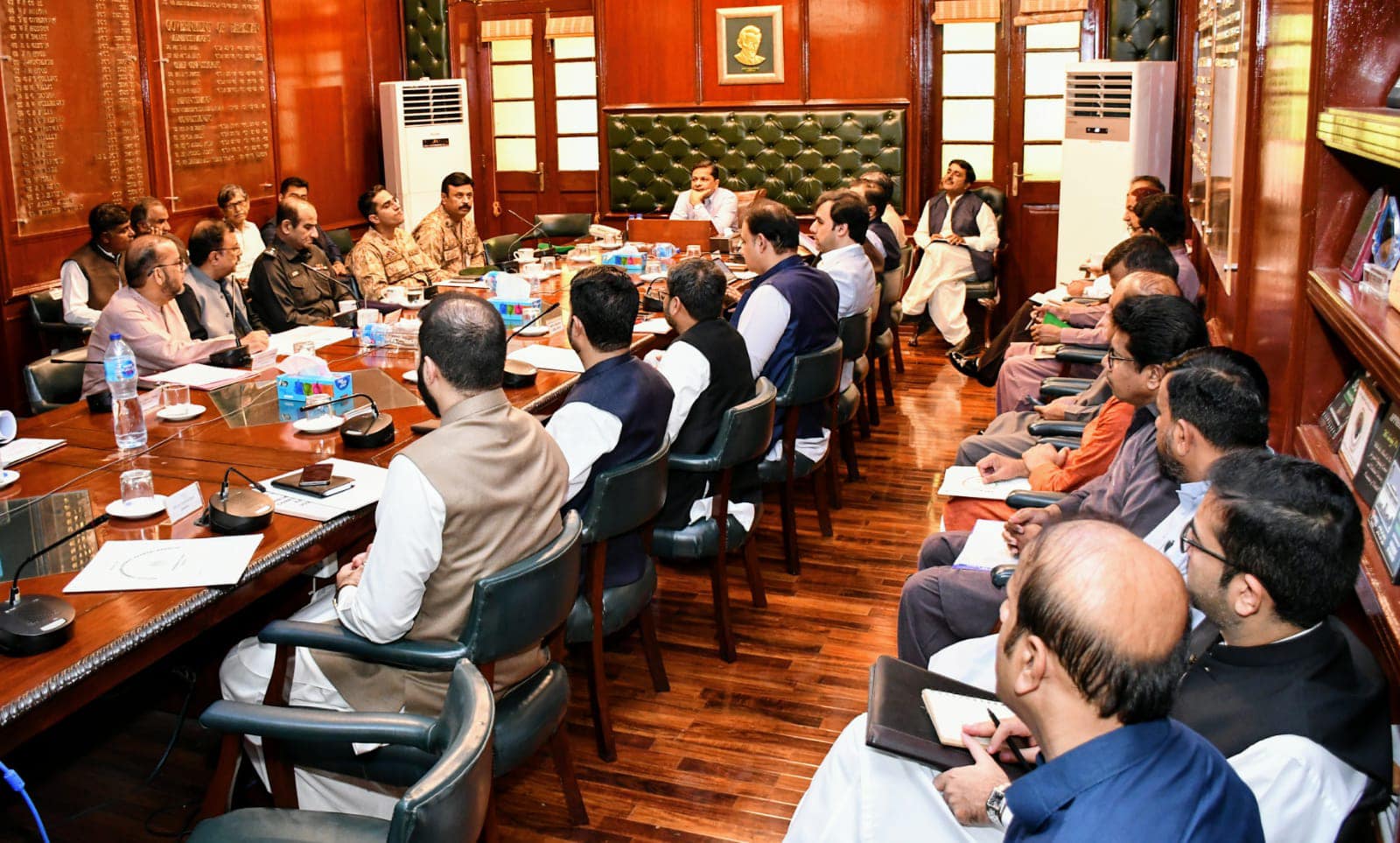  The Commissioner Karachi Syed Hassan Naqvi chairs the meeting regarding the preparedness of the relevant agencies for the upcoming Monsoon here on Karachi 24/05/2024