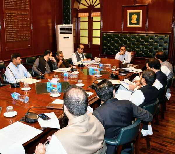 Commissioner Karachi Syed Hassan Naqvi chaired a meeting regarding SNE & Budget Proposal for Financial year 2024-25 Progress of development Schemes Legislation Proposals the meeting attended by DCs all Karachi and Project Director on 03/05/2024