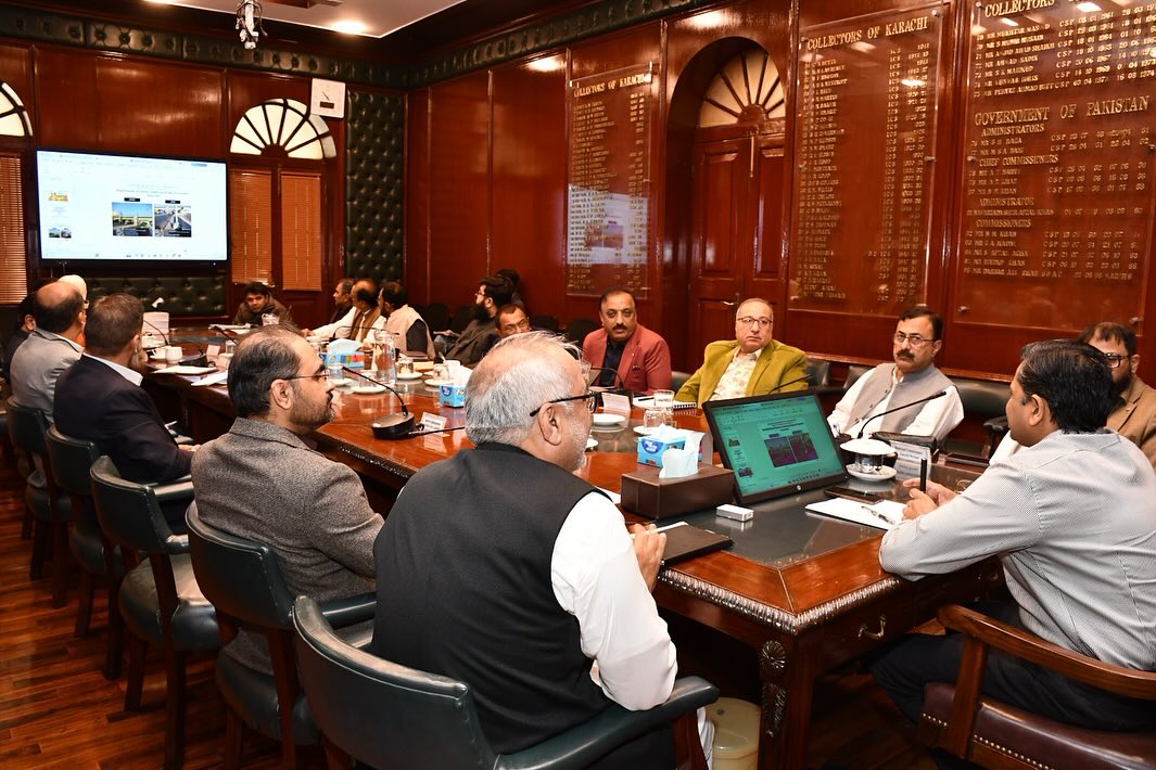 Meeting regarding Repairing and Beautification of Multiple main Roads in Karachi.