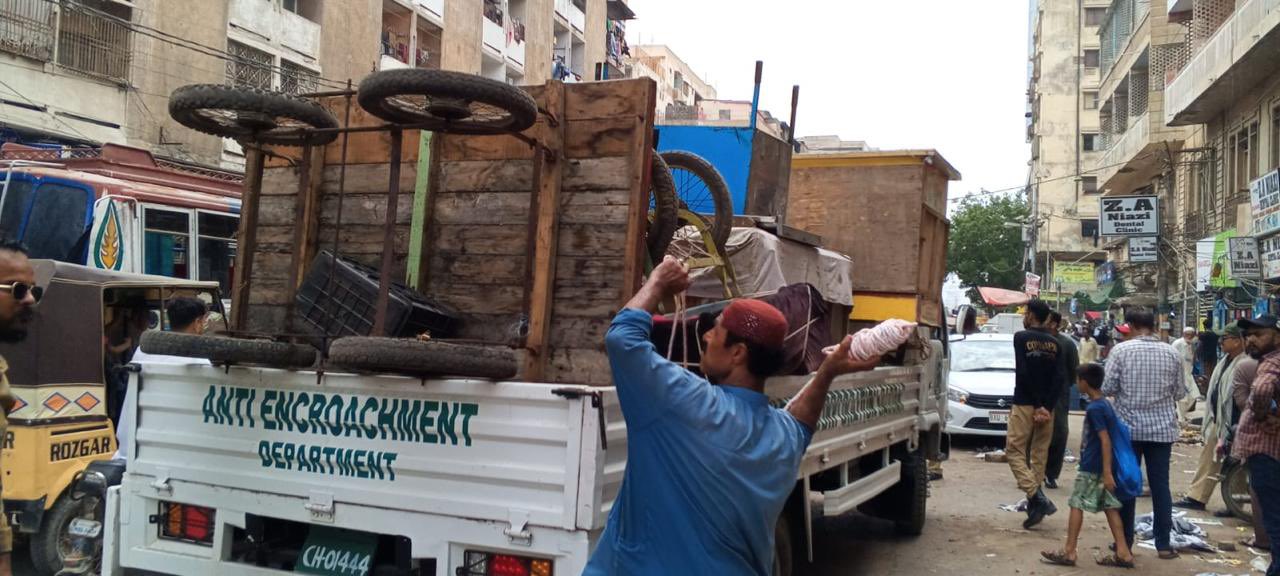 Anti encroachment operation in Saddar