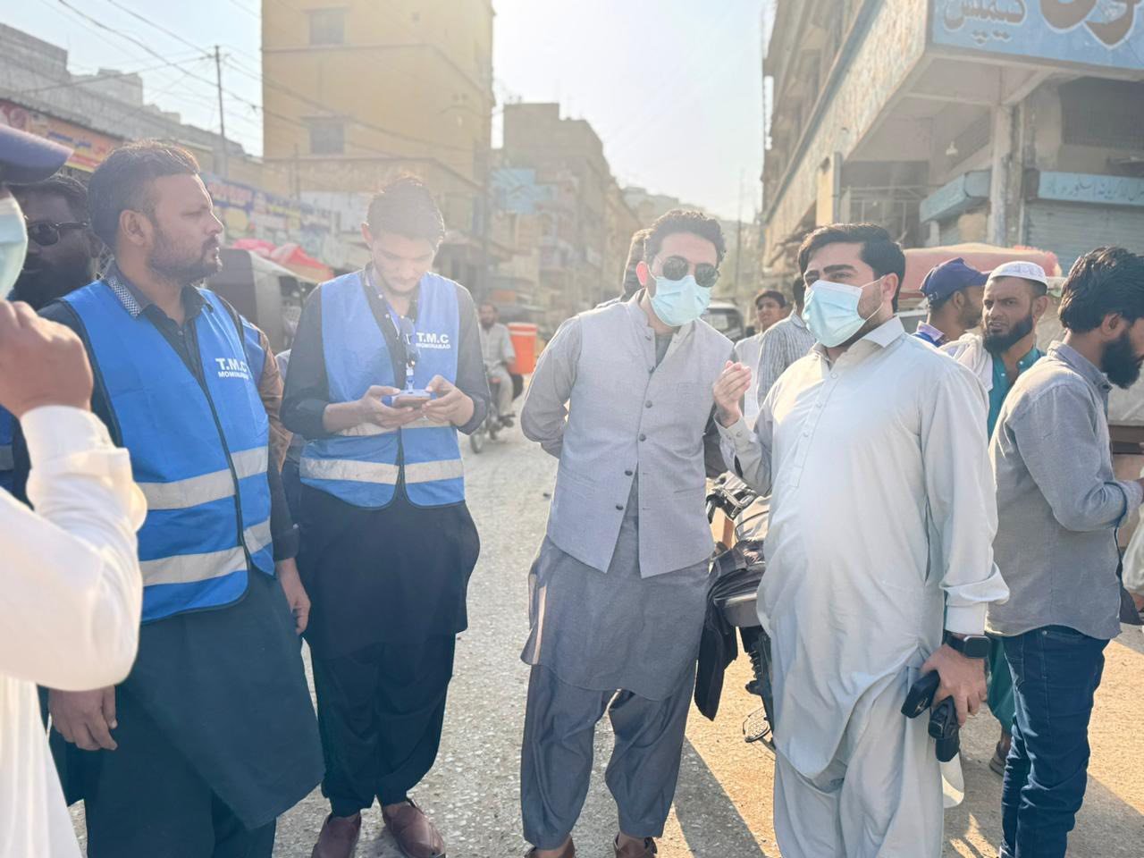 A comprehensive anti encroachment drive was carried out in Mominabad Bazar