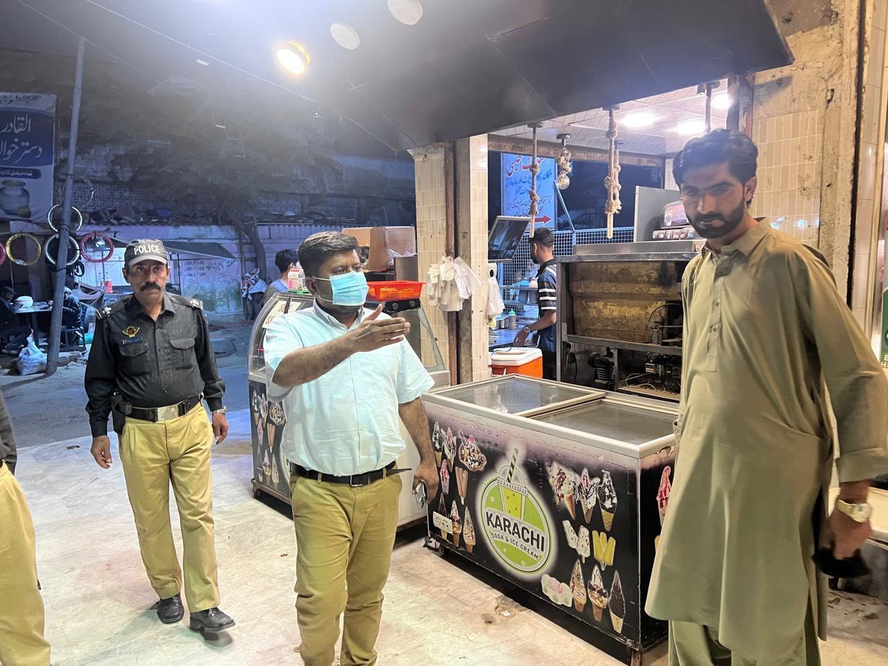 Soft Anti Encroachment drive  was carried out from Shahfaisal interchange Shahrah e Bhutto to Colony Gate