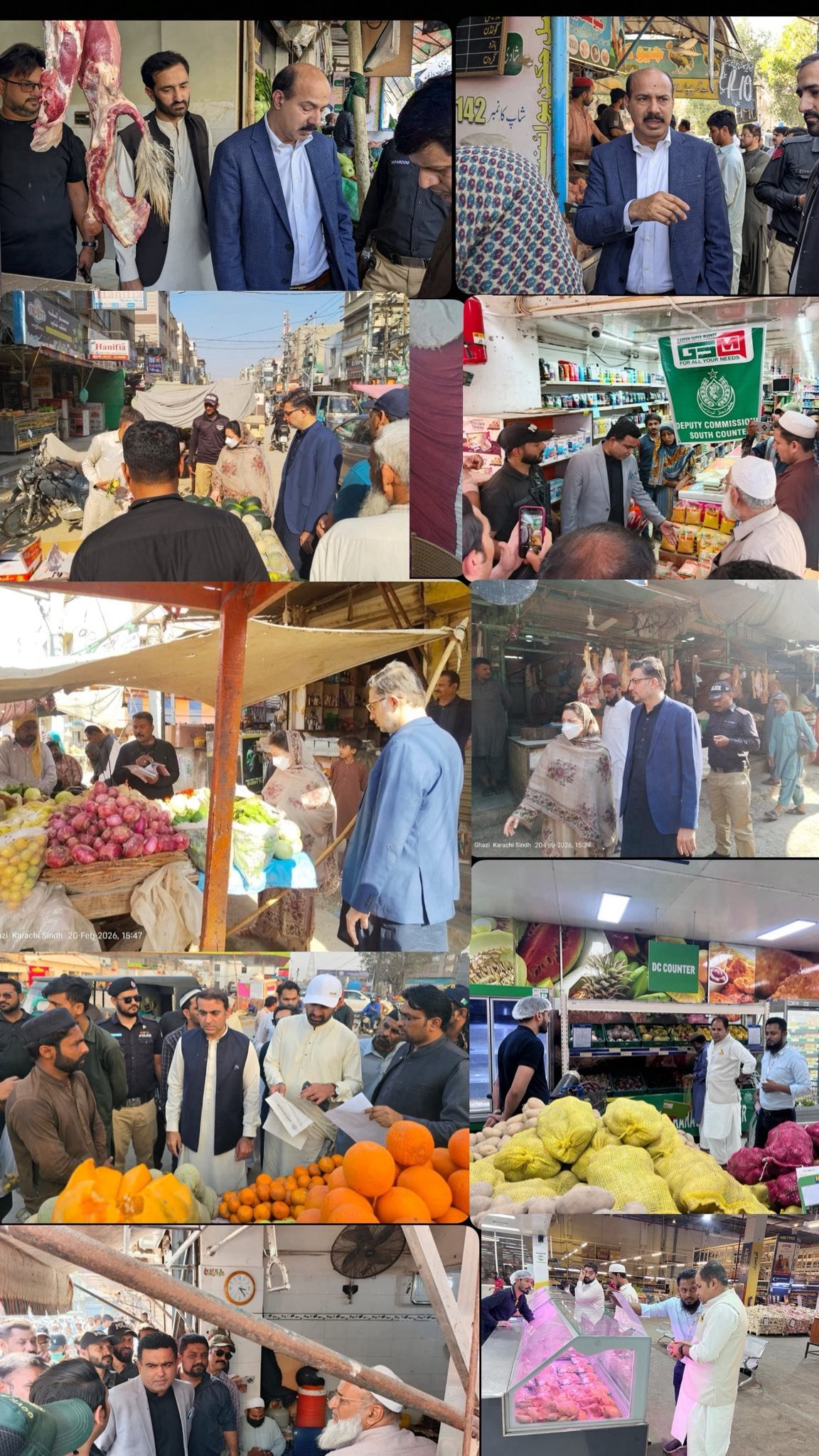 Deputy Commissioners across Karachi are actively conducting market visits