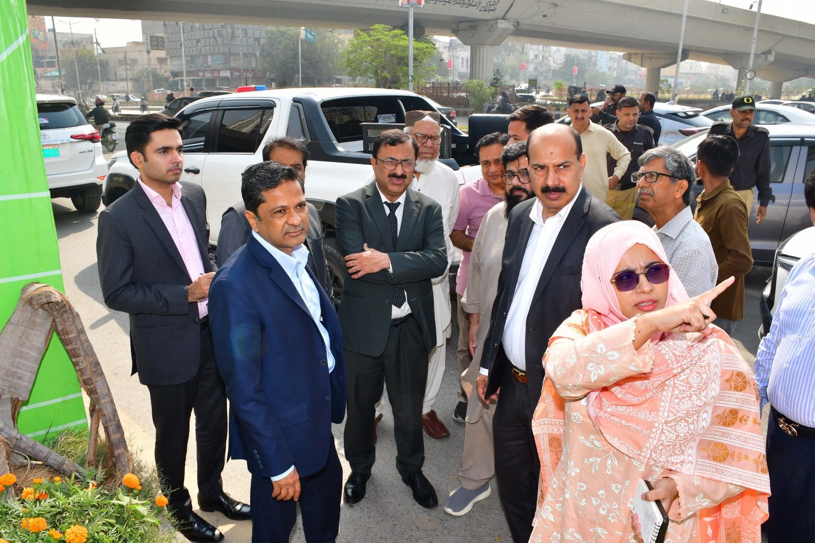 Shahrah-e-Faisal visit along with Deputy Commissioners East and Malir
