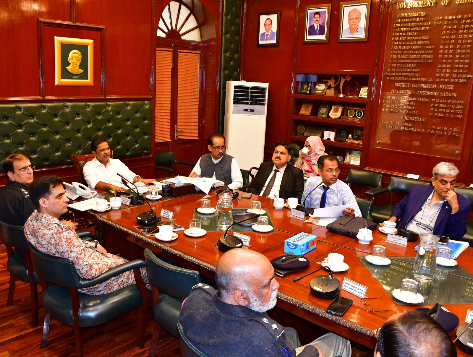 Meeting regarding the conduct of fire safety audits of all commercial and large residential buildings across Karachi