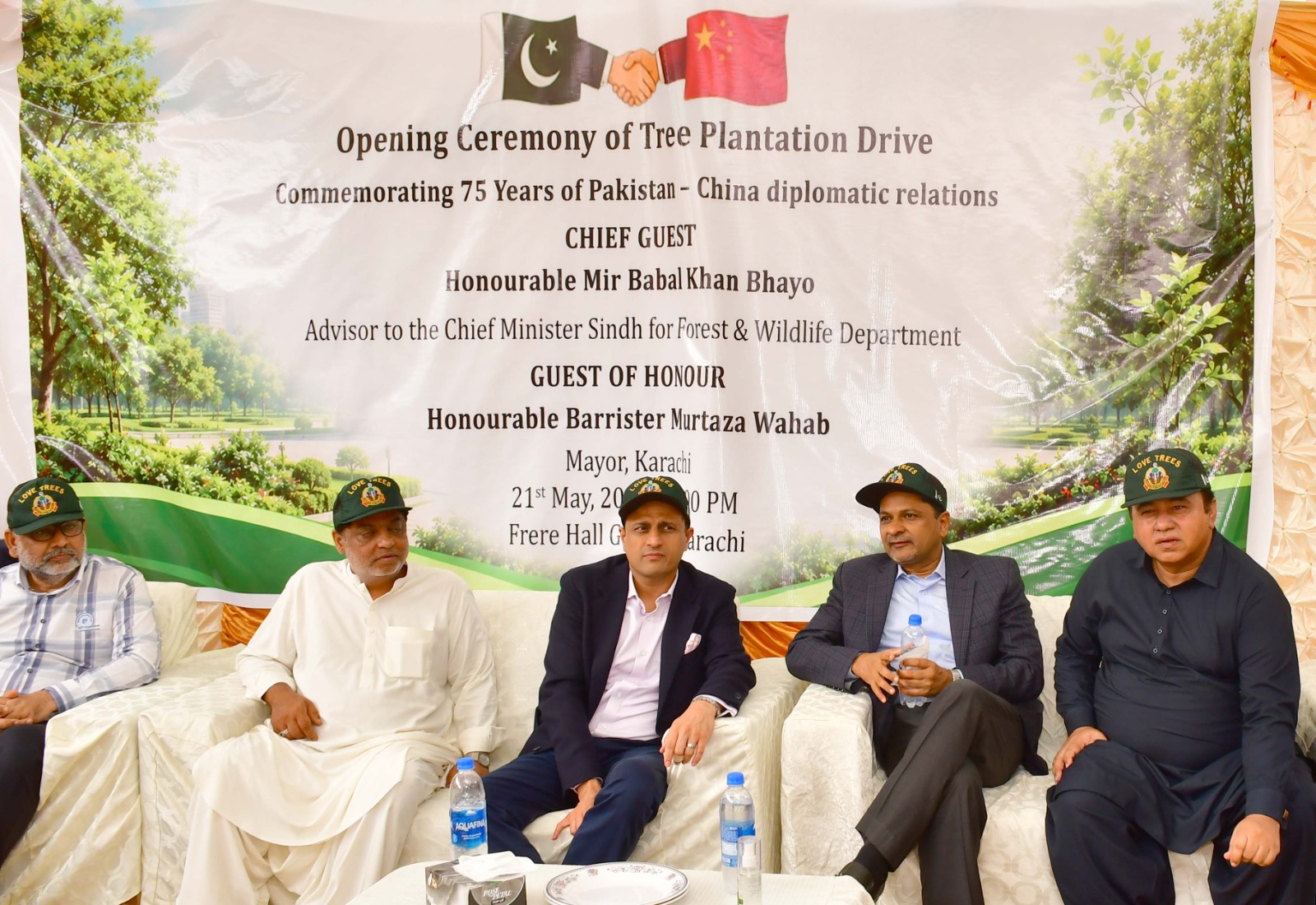 Opening ceremony of a tree plantation drive commemorating 75 years of diplomatic relations between Pakistan and China