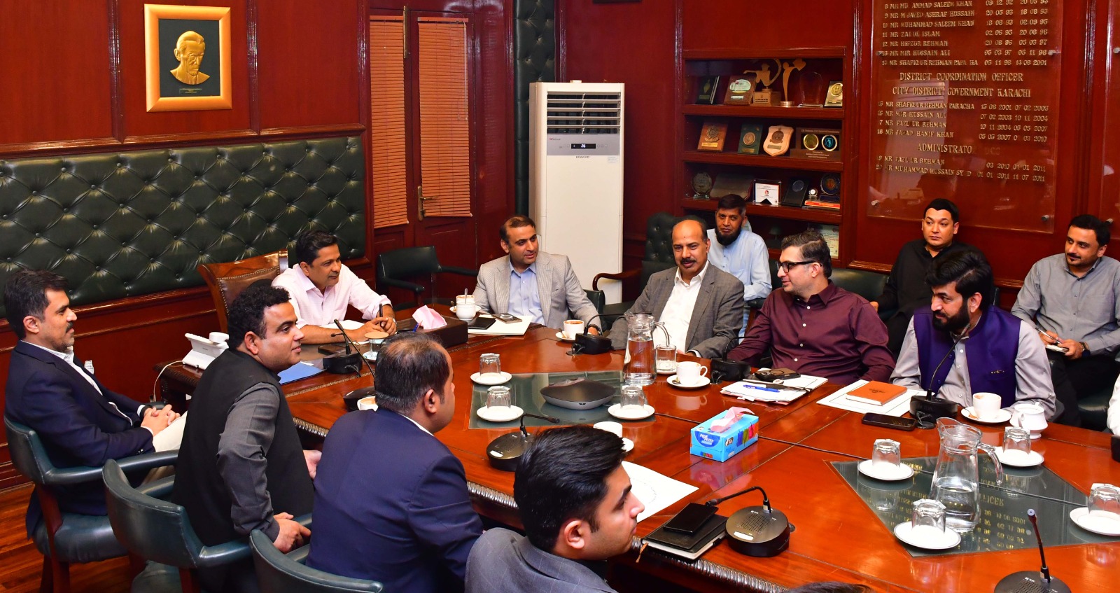 Commissioner Karachi chaired a meeting to review the performance of district administration across Karachi Division
