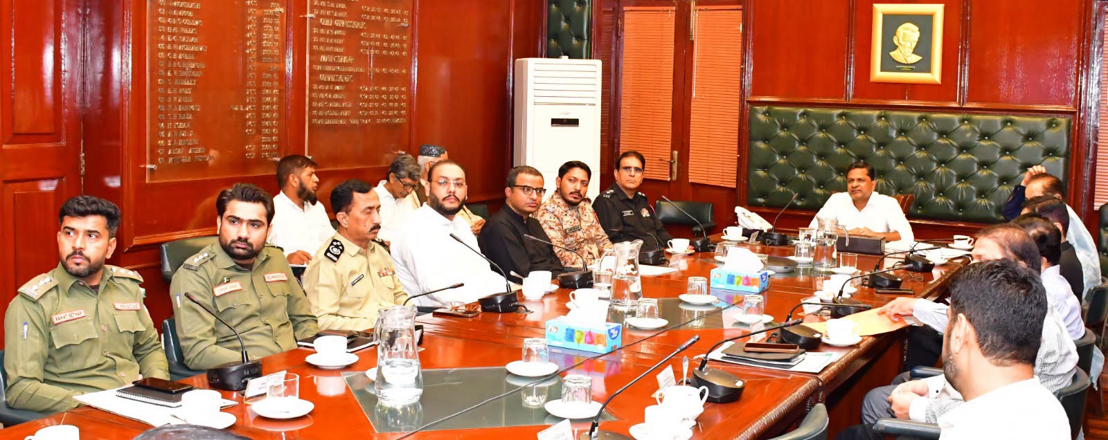 Meeting regarding the conduct of fire safety audits of all commercial and large residential buildings across Karachi