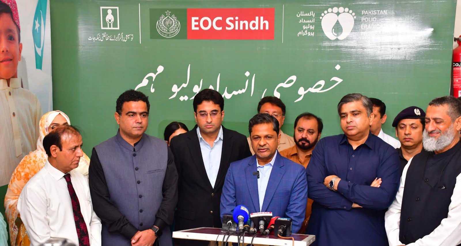 Commissioner Karachi Syed Hassan Naqvi inaugurated the Anti-Polio Campaign in Karachi Division