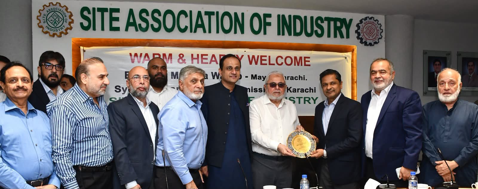 Commissioner Karachi, along with the Mayor Karachi, laid the foundation stone for the reconstruction of Estate Avenue in the SITE Industrial Area
