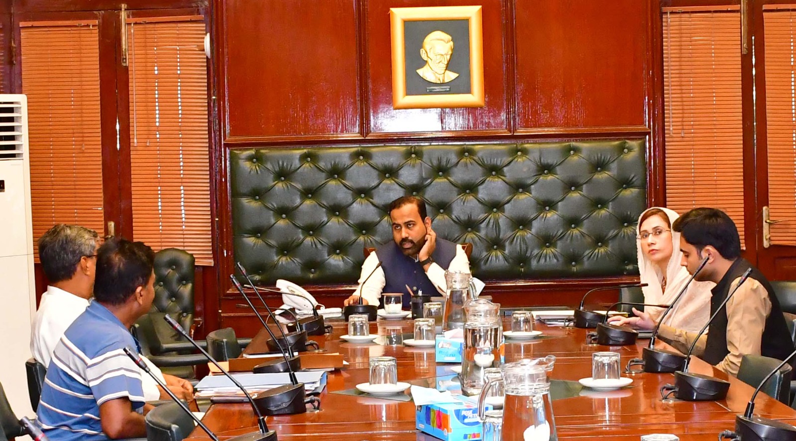 Additional Commissioner-II chaired a meeting to review the issues of encroachment and illegal tree cutting in Sector 44-C, Landhi Town